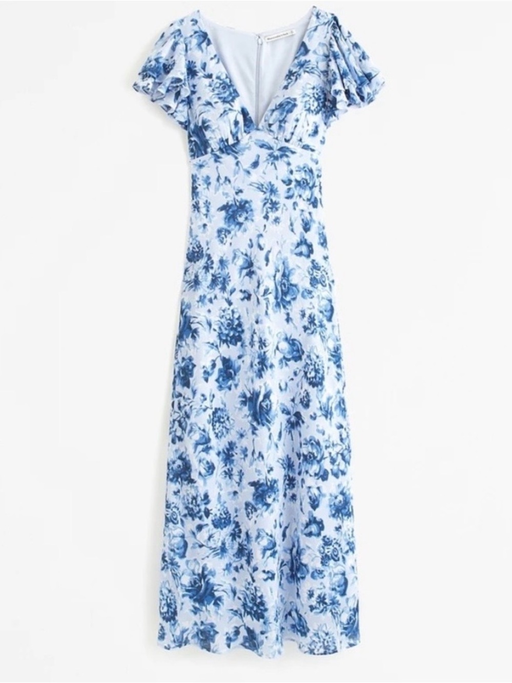 Abercrombie and fitch flutter sleeve floral midaxi dress